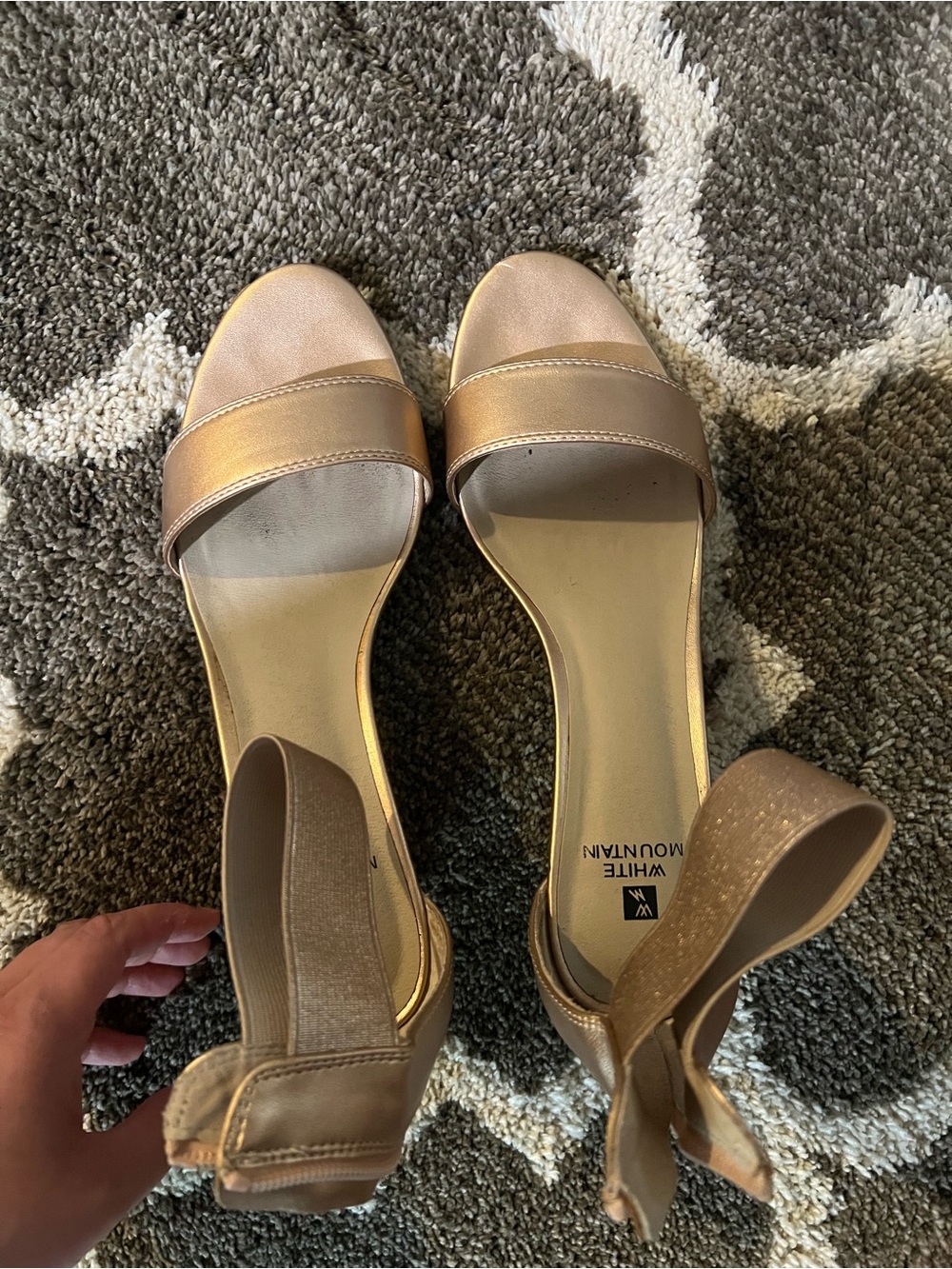 Sam Edelman Metallic Gold Open-Toe Ankle-Strap Heels